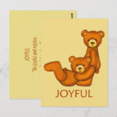 Carte Postale Ours de la Bible ~ Écriture Joyeuse (Devant / Derrière)