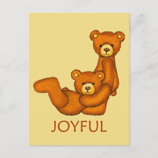 Carte Postale Ours de la Bible ~ Écriture Joyeuse (Devant)