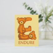 Carte Postale Ours de la Bible ~ Endure Écriture (Debout devant)