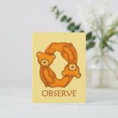 Carte Postale Ours de la Bible ~ Observer l'Écriture 2 (Debout devant)