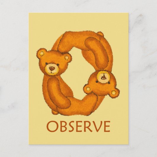 Carte Postale Ours de la Bible ~ Observer l'Écriture 2 (Devant)