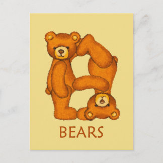 Carte Postale Ours de la Bible~Ours d'amour Tout~Écriture~Carte