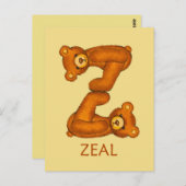 Carte Postale Ours de la Bible ~ Zèle Écriture ~ Carte-éclair (Devant / Derrière)