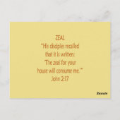 Carte Postale Ours de la Bible ~ Zèle Écriture ~ Carte-éclair (Dos)