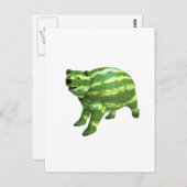 Carte Postale Ours de la Journée nationale du melon d'eau (Devant / Derrière)