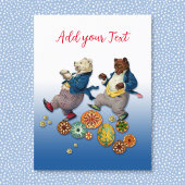 Carte postale Ours de l'heure de fête