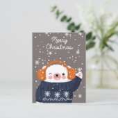 Carte Postale Ours de Noël (Debout devant)