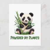 Carte Postale Ours de panda propulsé par des plantes (Devant)