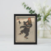 Carte Postale Ours de patinage sur glace (Debout devant)