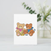 Carte Postale Ours de pique-nique mignons (Debout devant)