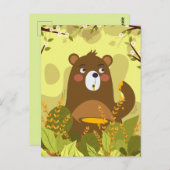 Carte Postale Ours de printemps (Devant / Derrière)