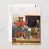 Carte Postale Ours de Roosevelt en tant que professeur (Devant / Derrière)