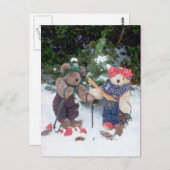 Carte Postale Ours de ski (Devant / Derrière)