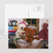 Carte Postale Ours Dinky : Jour du Bain (Devant / Derrière)