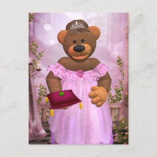 Carte Postale Ours Dinky : La princesse et le pois