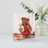 Carte Postale Ours Dinky : Petite Fille (Debout devant)