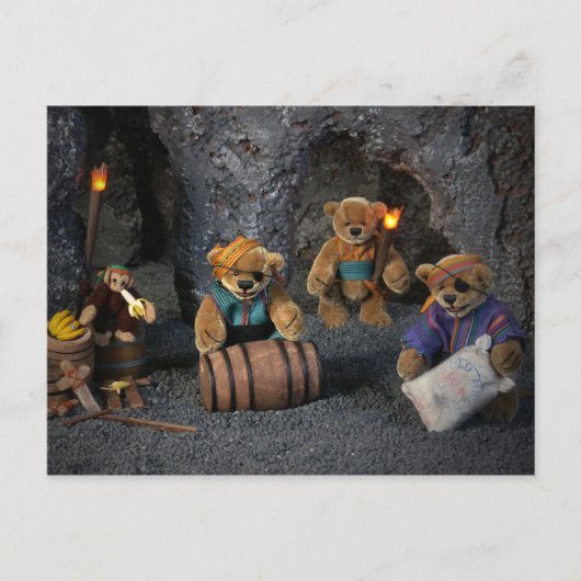 Carte Postale Ours Dinky : Petits Pirates (Devant)