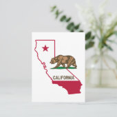 Carte Postale Ours drapeau de Californie (Debout devant)