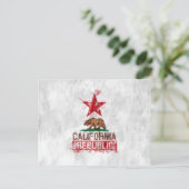 Carte Postale Ours drapeau de Californie en style peint (Debout devant)