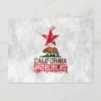 Ours drapeau de Californie en style peint