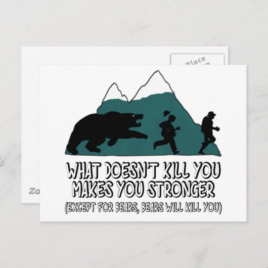 Carte Postale Ours drôles (Devant / Derrière)