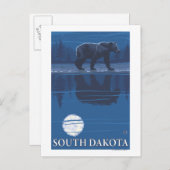Carte Postale Ours en clair de luneDakota du Sud (Devant / Derrière)