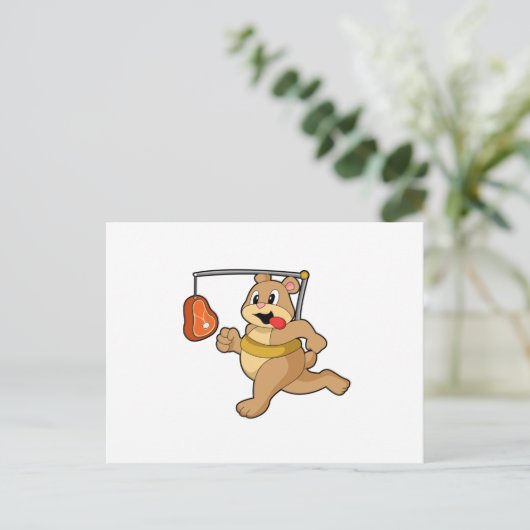 Carte Postale Ours en course (Debout devant)