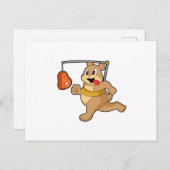 Carte Postale Ours en course (Devant / Derrière)