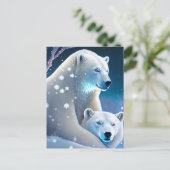 Carte Postale Ours en hiver, Passage (Debout devant)