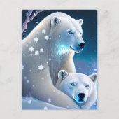 Carte Postale Ours en hiver, Passage (Devant)
