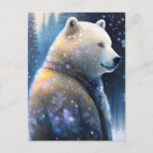 Carte Postale Ours en hiver, Passage (Devant)