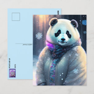Carte Postale Ours en hiver, Passage