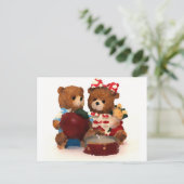 Carte Postale Ours en peluche (Debout devant)