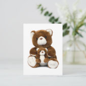 Carte Postale ours en peluche (Debout devant)