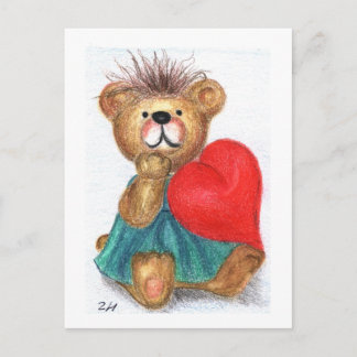 Carte Postale Ours en peluche