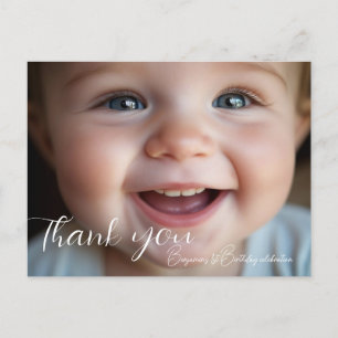 Carte Postale Ours en peluche 1er anniversaire Ballons colorés