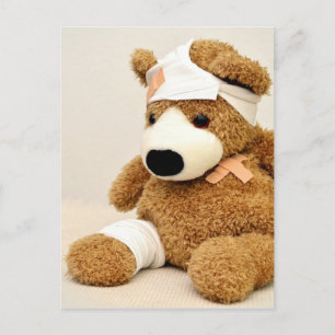 Carte Postale ours en peluche animal personnalisé