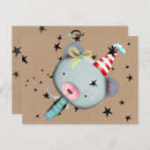 CARTE POSTALE OURS EN PELUCHE ART (Devant / Derrière)