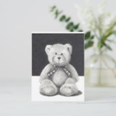 Carte Postale Ours en peluche au crayon (Debout devant)