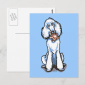 Carte Postale Ours en peluche blanc standard (Devant / Derrière)