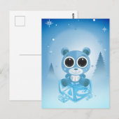 Carte Postale Ours en peluche - bleu Cool (Devant / Derrière)