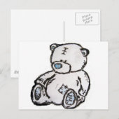 Carte Postale Ours en peluche du grenier (Devant / Derrière)