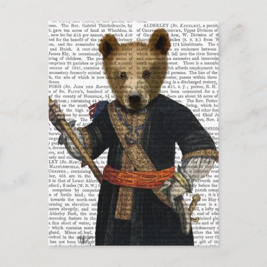 Carte Postale Ours en Robes Bleues 2 (Devant)