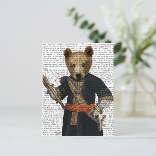 Carte Postale Ours en Robes Bleues 2 (Debout devant)