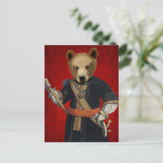 Carte Postale Ours en Robes Bleues 3 (Debout devant)