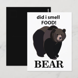 Carte Postale Ours Est-ce que j'ai senti de la nourriture drôle