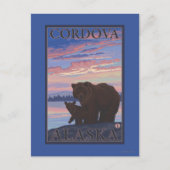 Carte Postale Ours et cub - Cordova, Alaska (Devant)