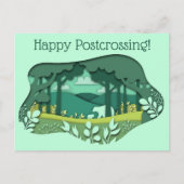 Carte Postale Ours Et Cube En Papier (Devant)