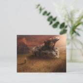 Carte Postale Ours et homme (Debout devant)