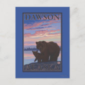 Carte Postale Ours et ourson - Dawson, Alaska (Devant)